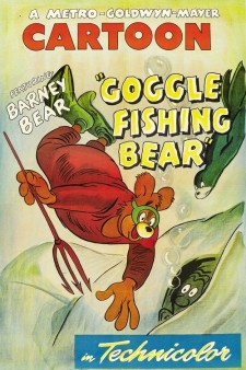 Goggle Fishing Bear poster
